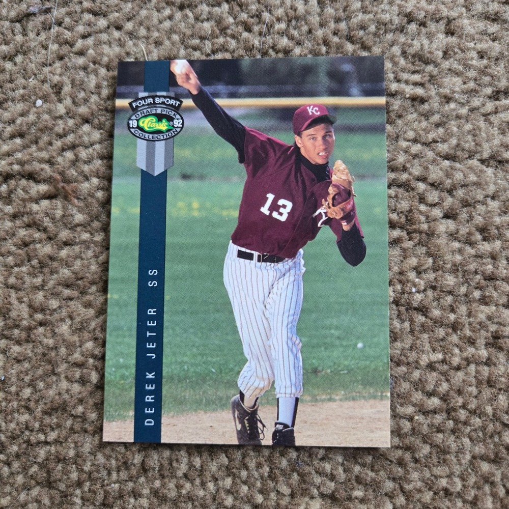 1992 Classic Four Sport Derek Jeter Rookie Card 231 Kalamazoo HS Draft Pick